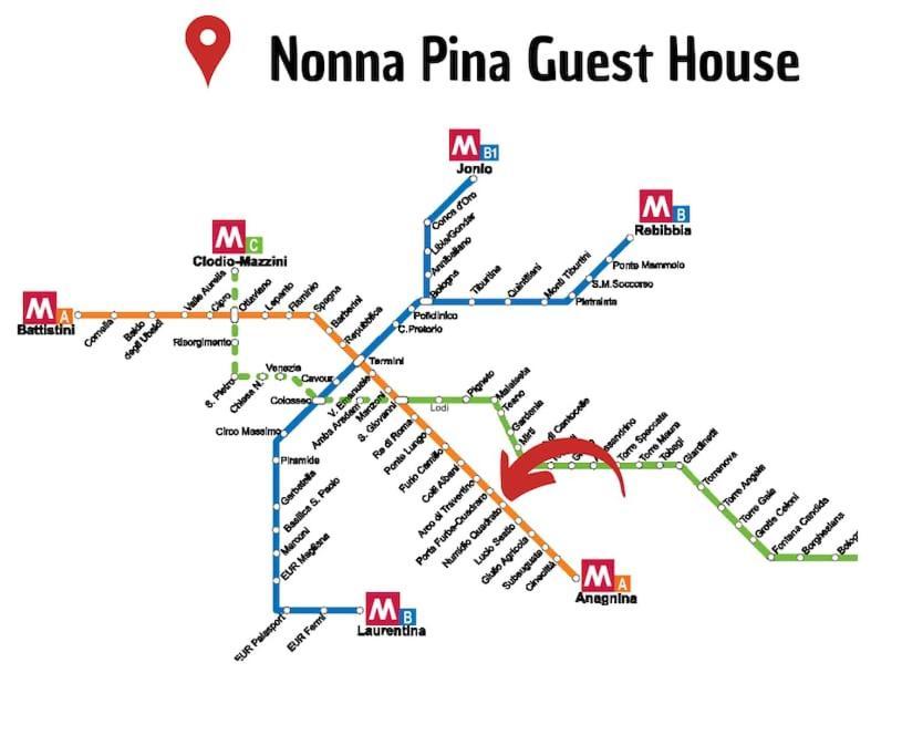 Nonna Pina Guest House Moderno Appartamento Vicino Metro AWifi,Netflix Рим Экстерьер фото
